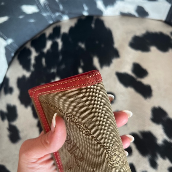 PRADA Beige & Red Fabric Long Wallet - Picture 7 of 14